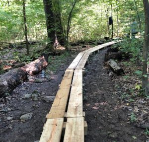 The finished raised trail